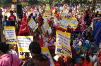 Scheme workers protest