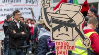 "Make Amazon Pay": AICCTU Stands in Solidarity with Amazon Workers’ Struggle